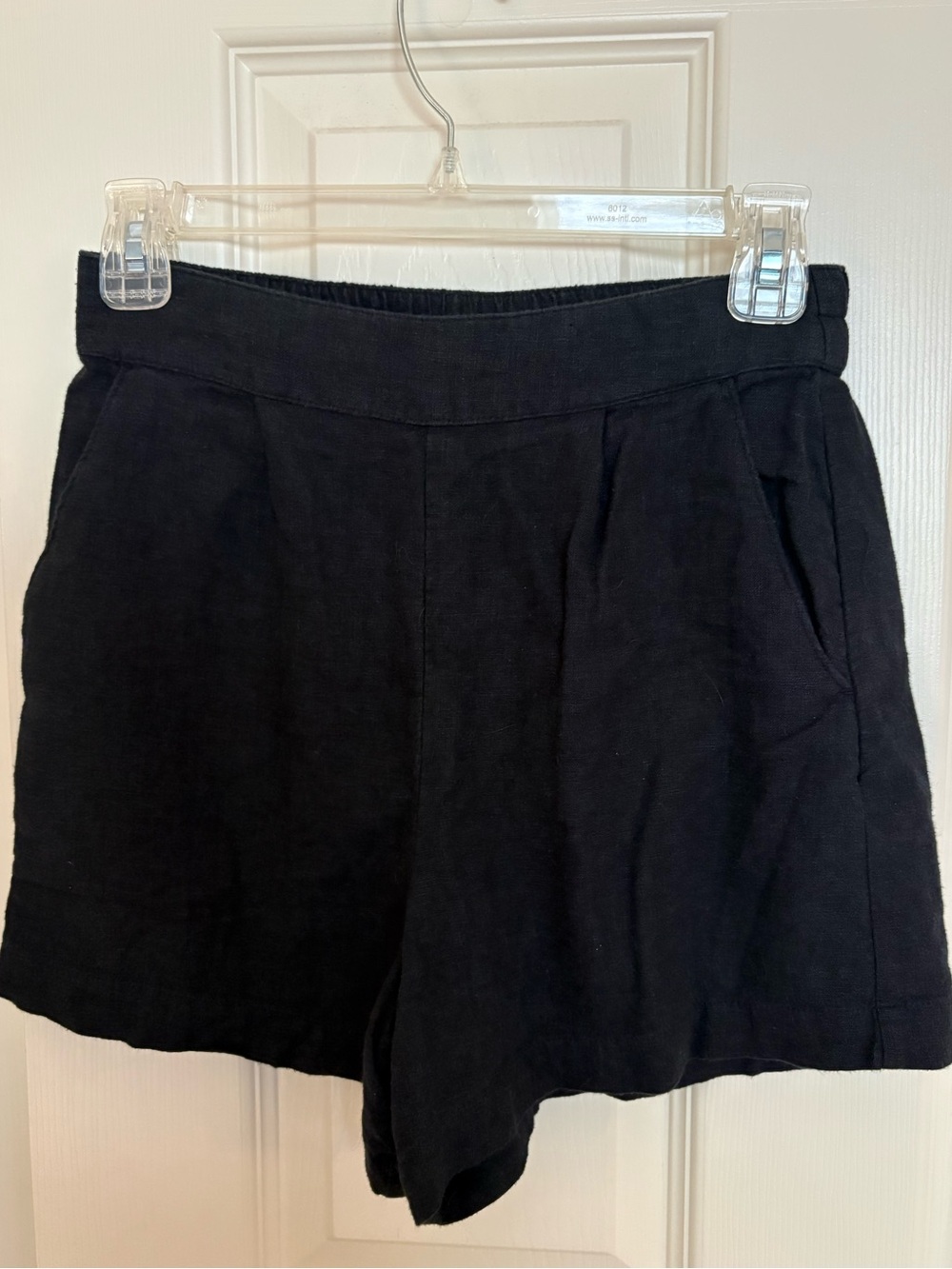 Abercrombie linen-blend high-rise shorts